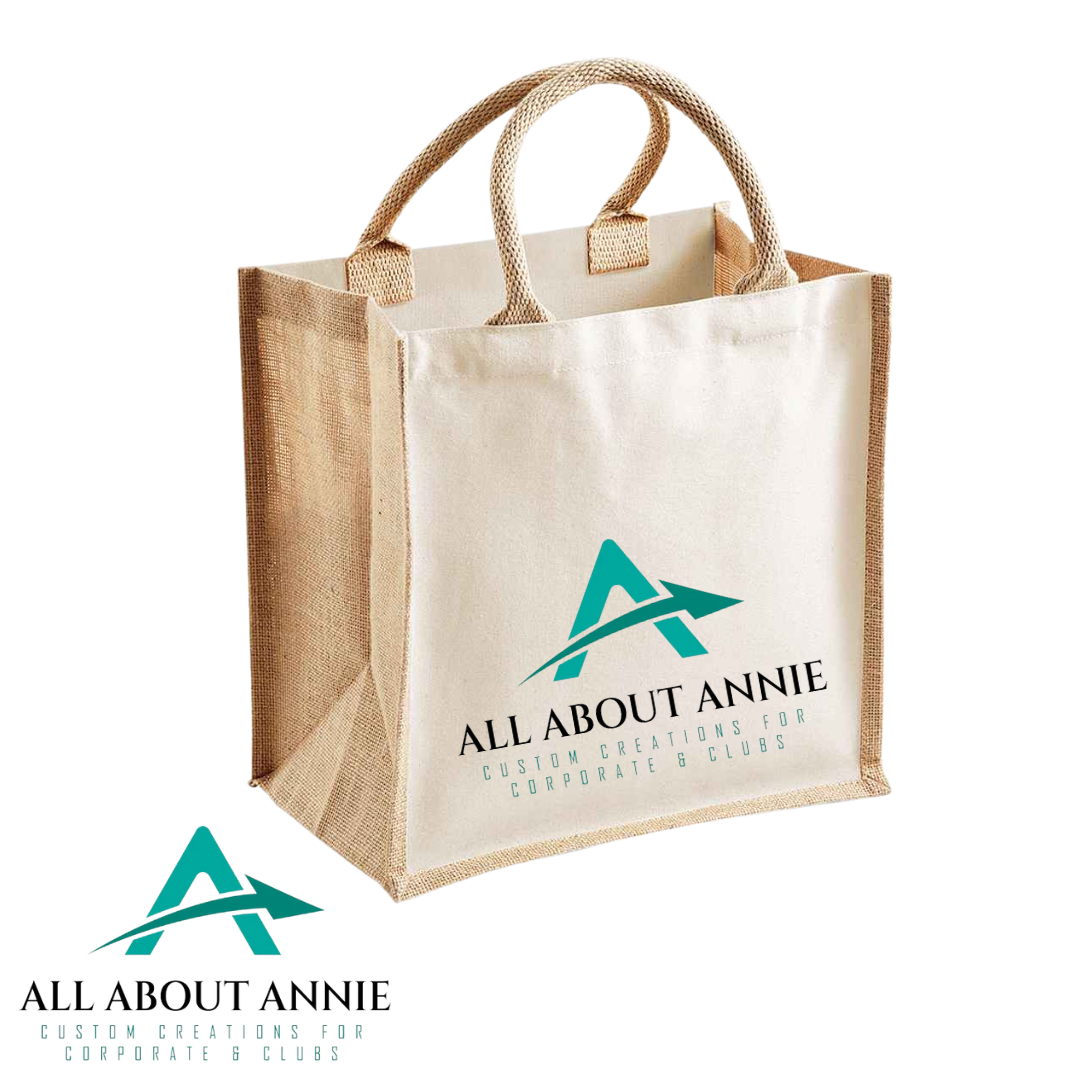 Midi Jute Tote Bag Brights
