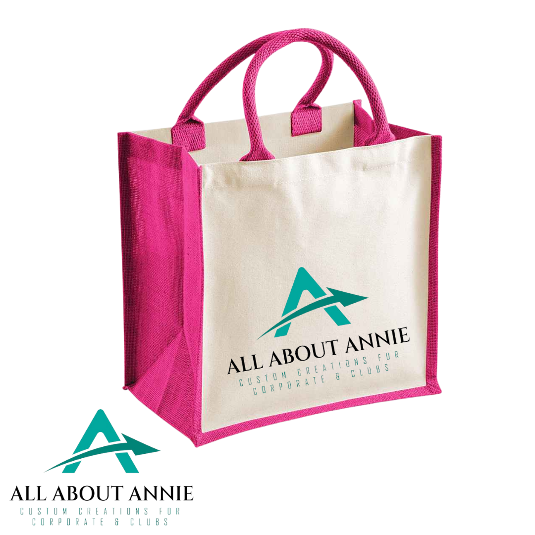 Midi Jute Tote Bag Brights
