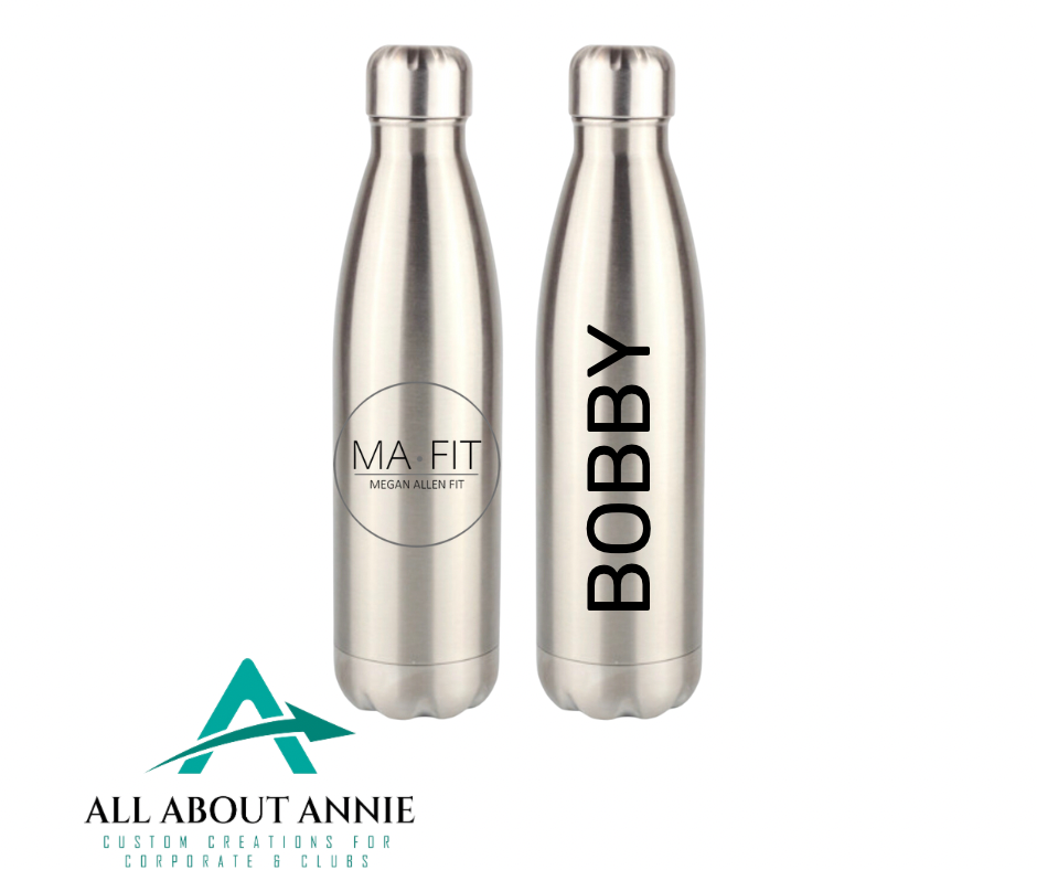 500ml Bowling Water Bottle Silver