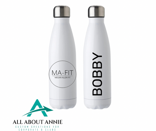 500ml Bowling Water Bottle White
