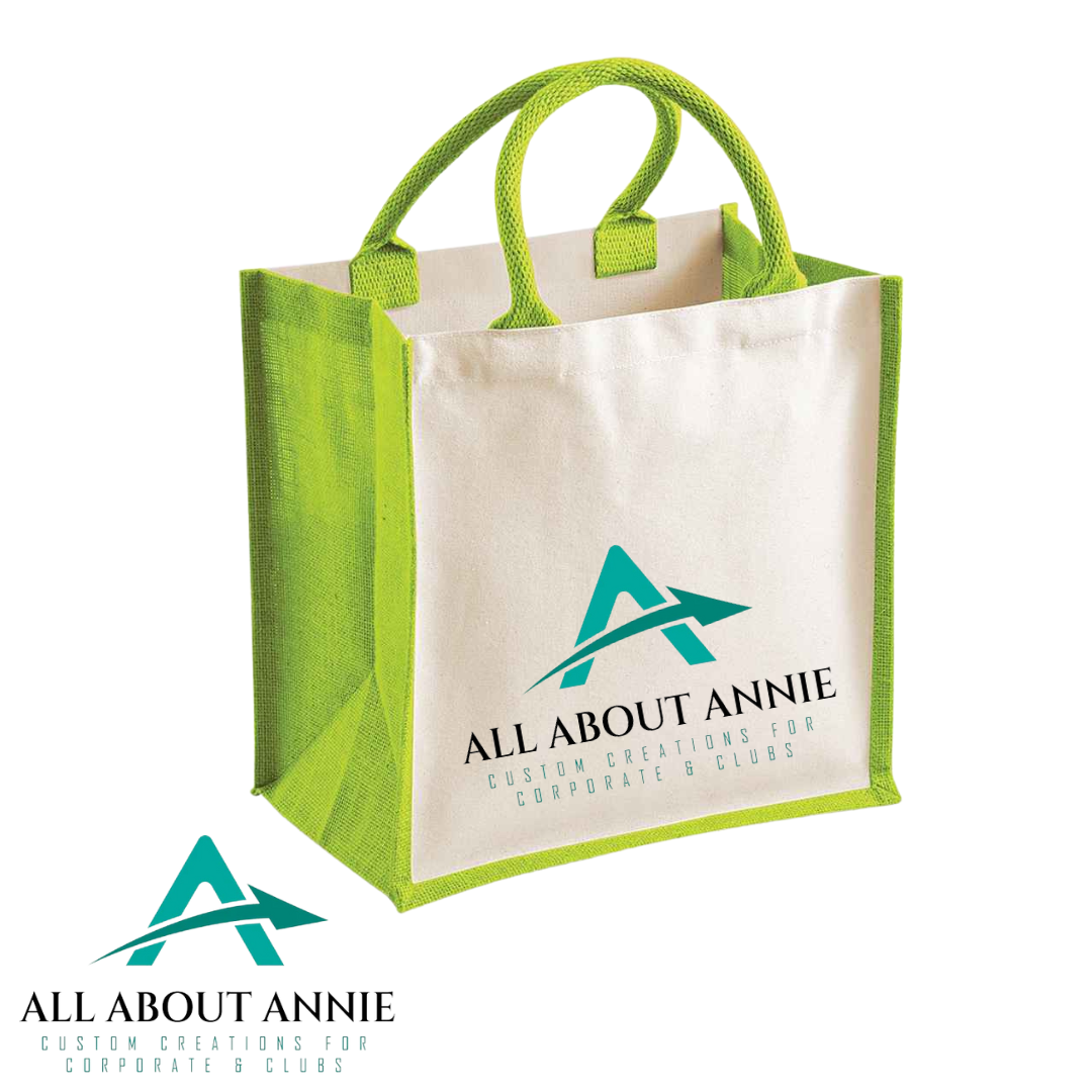 Midi Jute Tote Bag Brights