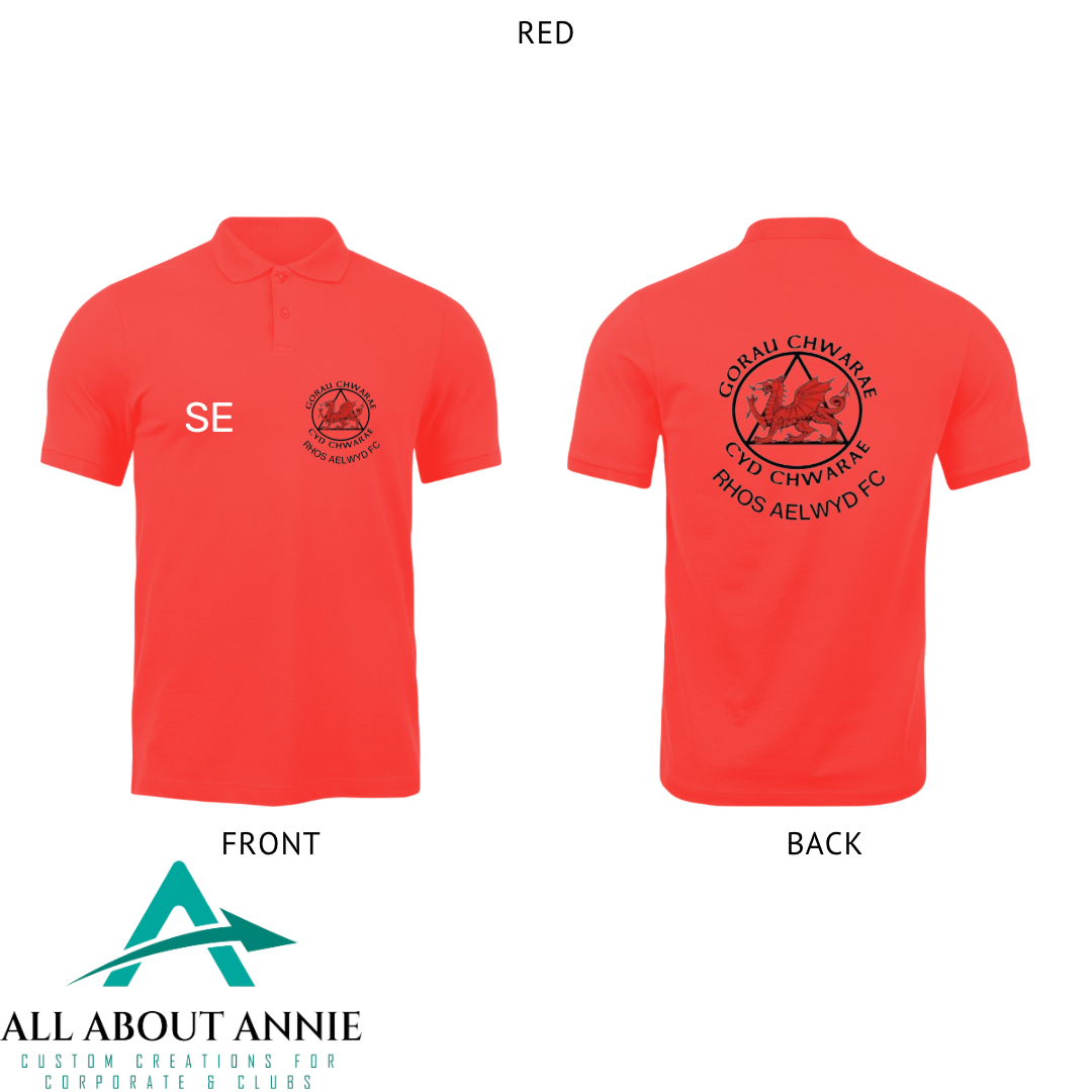 Adults Polo T-Shirts - Red
