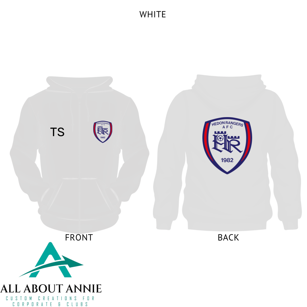 Kids Sports Zip Hoodie - White