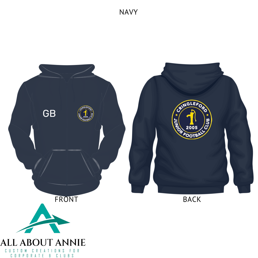 Kids Zip Hoodie - Navy