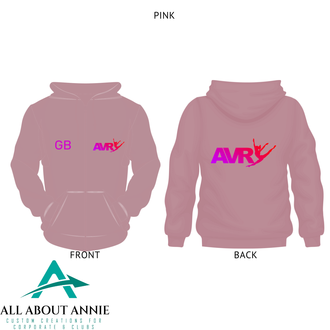 Kids Zip Hoodie - Pink