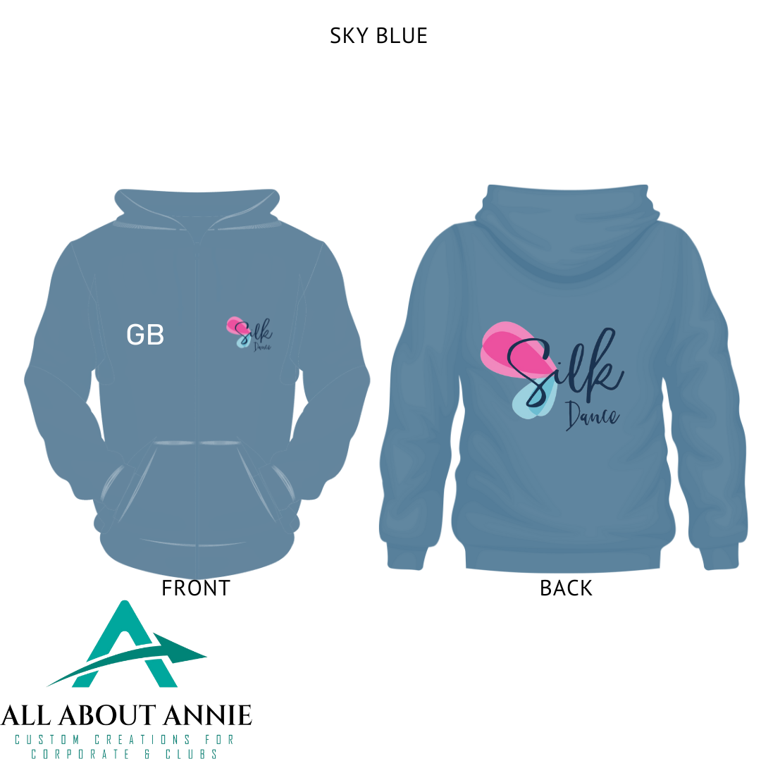 Kids Zip Hoodie - Sky Blue